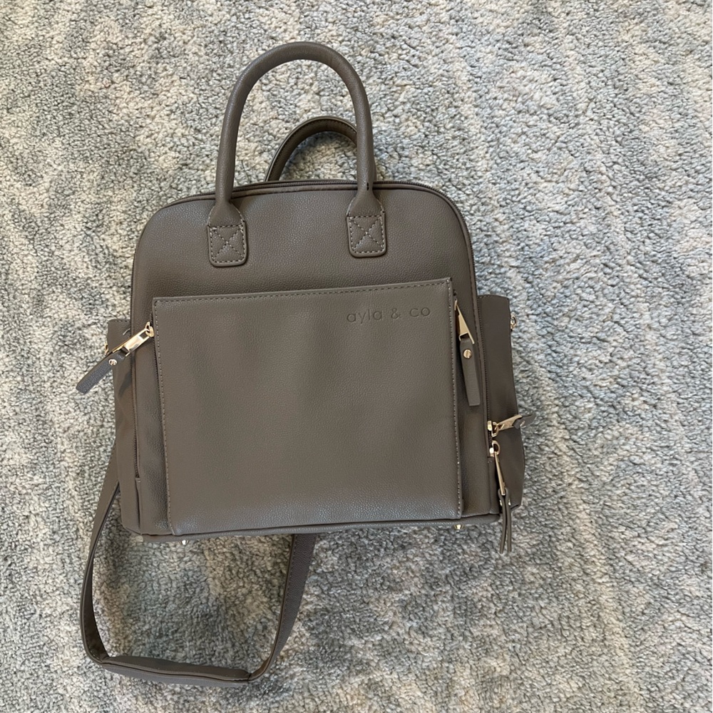 Ayla Mini Diaper Bag Backpack in Pebble